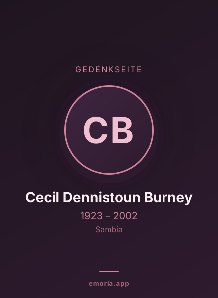 Gedenkportrait von Cecil Dennistoun Burney