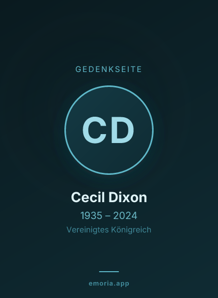 Gedenkportrait von Cecil Dixon