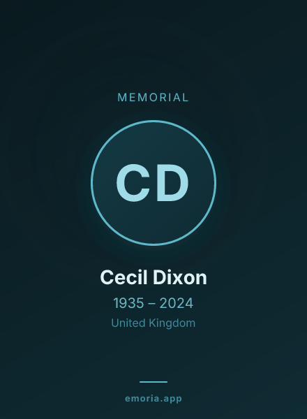 Memorial portrait of Cecil Dixon