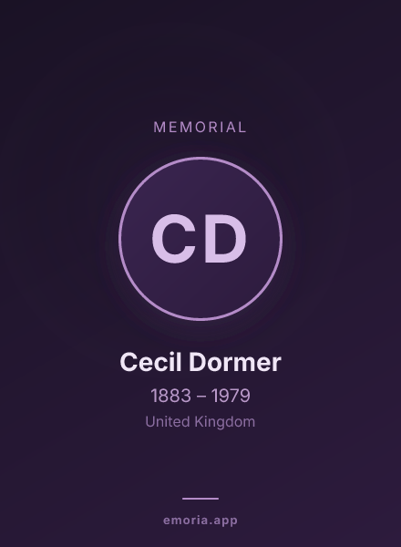Memorial portrait of Cecil Dormer