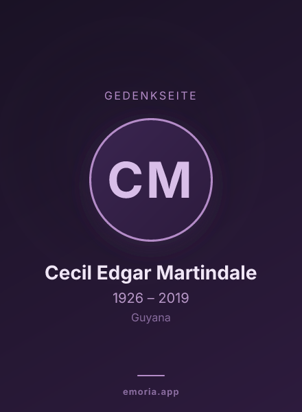 Gedenkportrait von Cecil Edgar Martindale