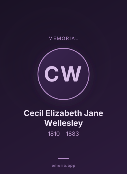 Memorial portrait of Cecil Elizabeth Jane Wellesley