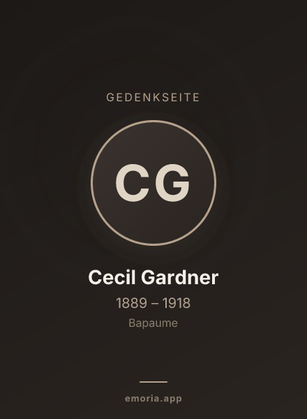 Gedenkportrait von Cecil Gardner