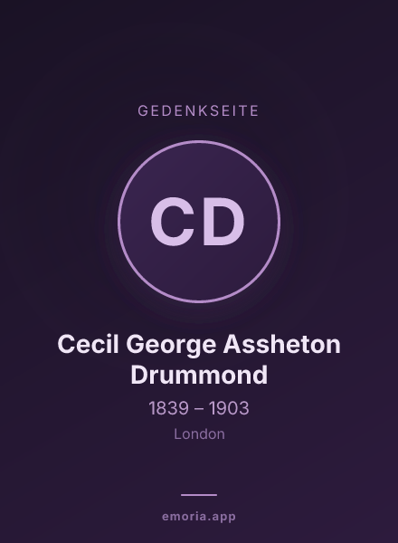 Gedenkportrait von Cecil George Assheton Drummond