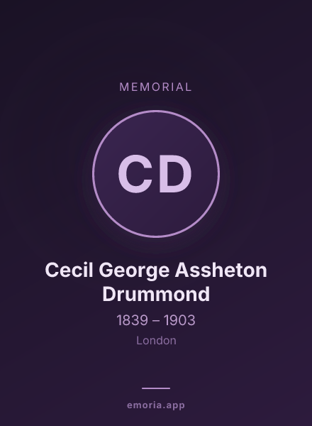 Memorial portrait of Cecil George Assheton Drummond