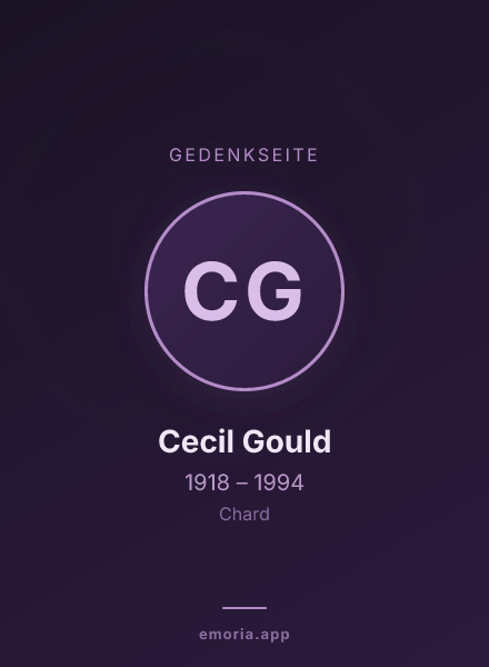Gedenkportrait von Cecil Gould
