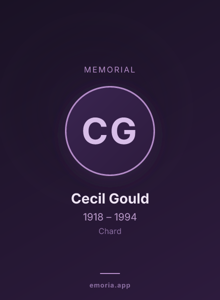 Memorial portrait of Cecil Gould