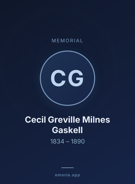 Memorial portrait of Cecil Greville Milnes Gaskell