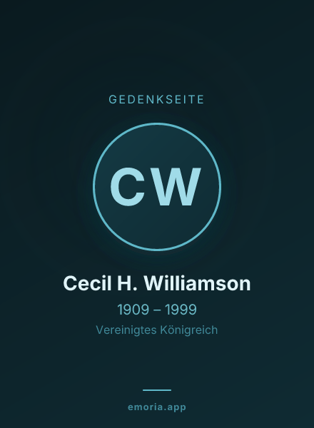Gedenkportrait von Cecil H. Williamson