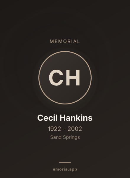 Memorial portrait of Cecil Hankins