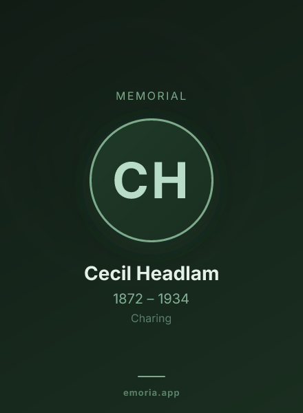 Memorial portrait of Cecil Headlam