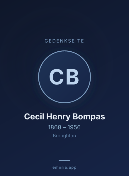 Gedenkportrait von Cecil Henry Bompas