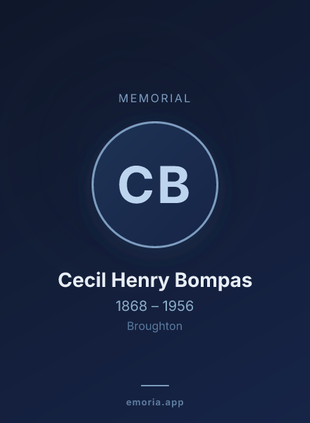 Memorial portrait of Cecil Henry Bompas