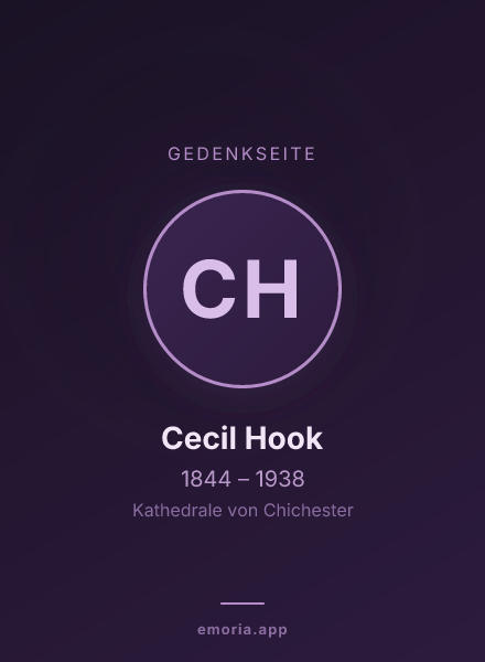 Gedenkportrait von Cecil Hook