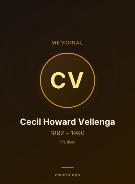 Memorial portrait of Cecil Howard Vellenga