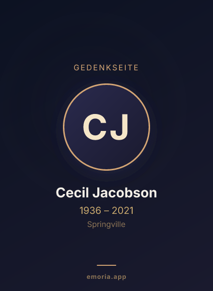 Gedenkportrait von Cecil Jacobson
