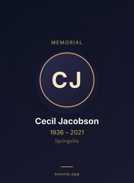 Memorial portrait of Cecil Jacobson