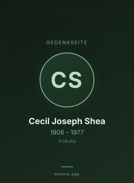 Gedenkportrait von Cecil Joseph Shea
