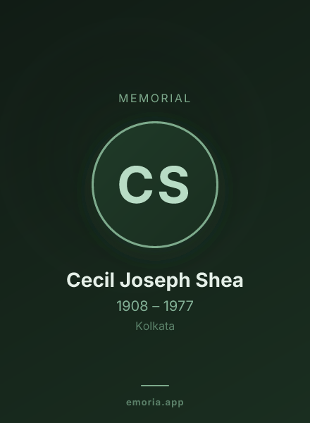 Memorial portrait of Cecil Joseph Shea