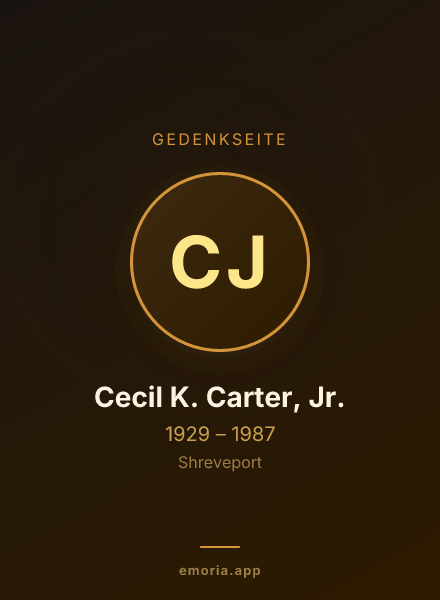 Gedenkportrait von Cecil K. Carter, Jr.