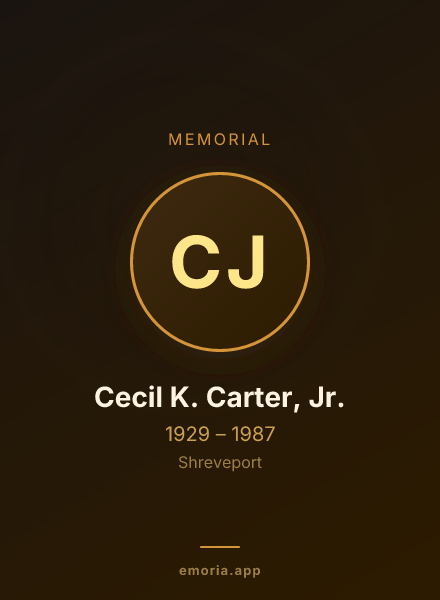 Memorial portrait of Cecil K. Carter, Jr.
