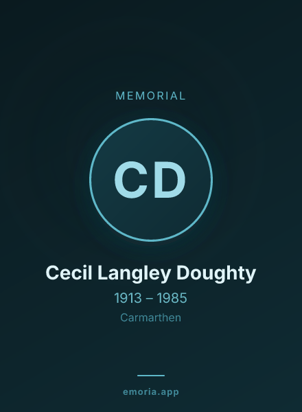 Memorial portrait of Cecil Langley Doughty