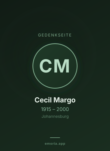 Gedenkportrait von Cecil Margo