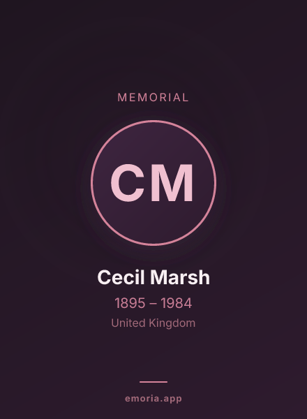 Memorial portrait of Cecil Marsh