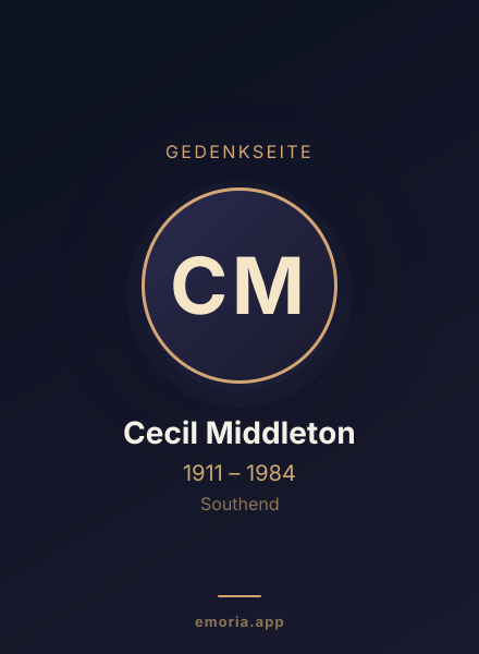 Gedenkportrait von Cecil Middleton