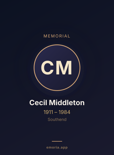 Memorial portrait of Cecil Middleton
