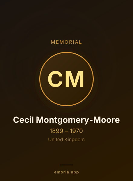 Memorial portrait of Cecil Montgomery-Moore