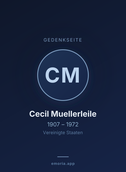 Gedenkportrait von Cecil Muellerleile