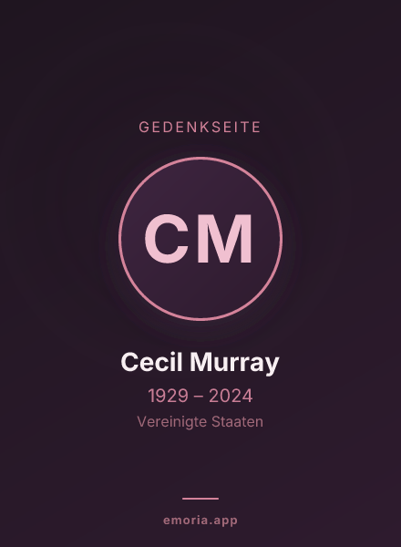Gedenkportrait von Cecil Murray