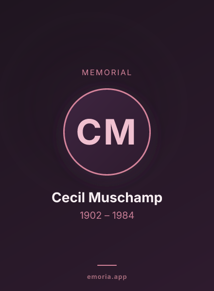 Memorial portrait of Cecil Muschamp