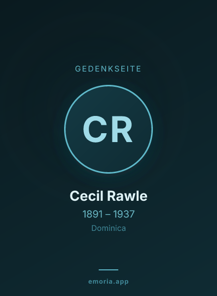 Gedenkportrait von Cecil Rawle