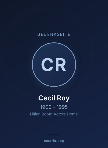 Gedenkportrait von Cecil Roy