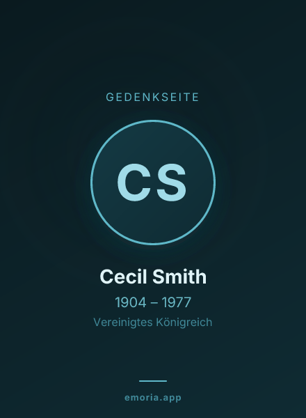 Gedenkportrait von Cecil Smith