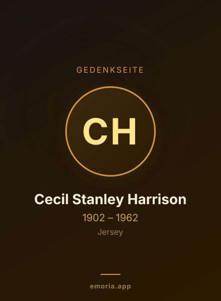 Gedenkportrait von Cecil Stanley Harrison