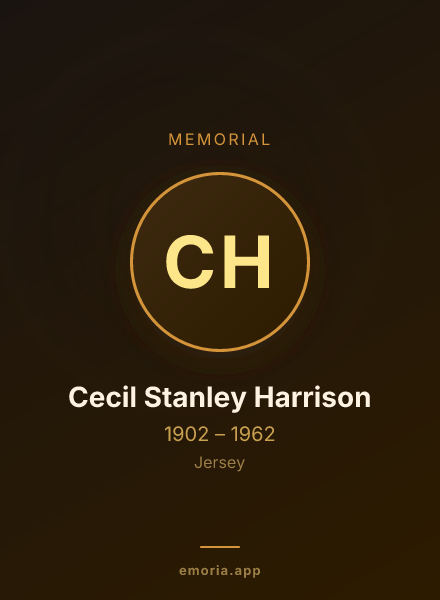 Memorial portrait of Cecil Stanley Harrison