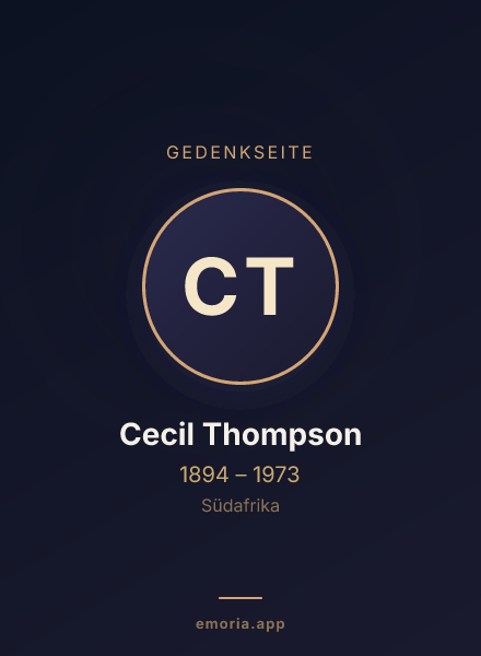 Gedenkportrait von Cecil Thompson
