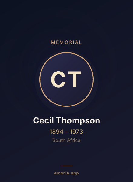 Memorial portrait of Cecil Thompson