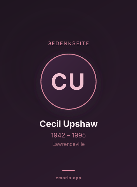 Gedenkportrait von Cecil Upshaw