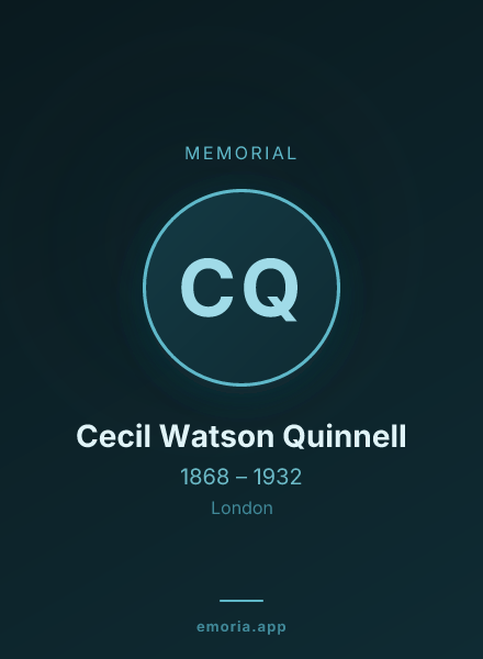 Memorial portrait of Cecil Watson Quinnell