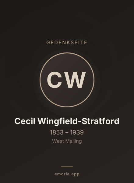 Gedenkportrait von Cecil Wingfield-Stratford