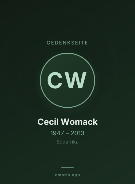 Gedenkportrait von Cecil Womack