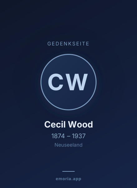 Gedenkportrait von Cecil Wood