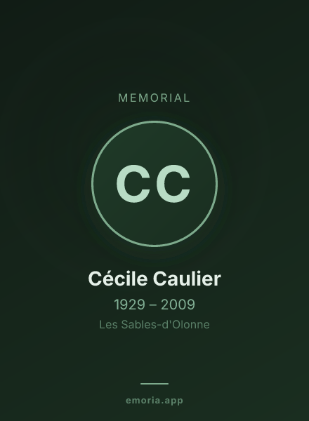 Memorial portrait of Cécile Caulier