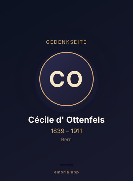 Gedenkportrait von Cécile d' Ottenfels