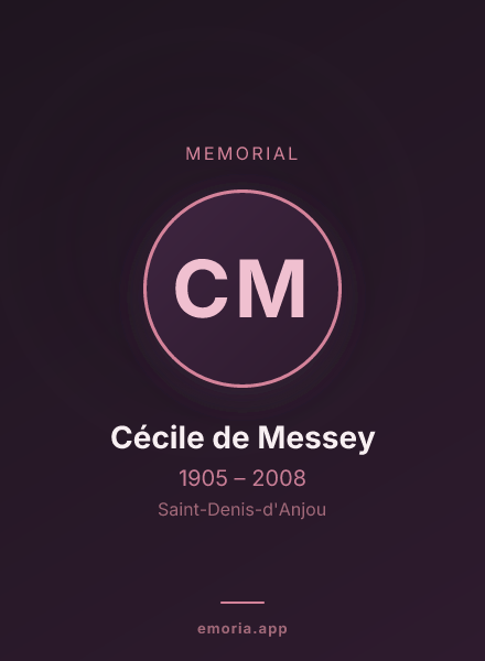 Memorial portrait of Cécile de Messey