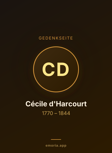 Gedenkportrait von Cécile d'Harcourt